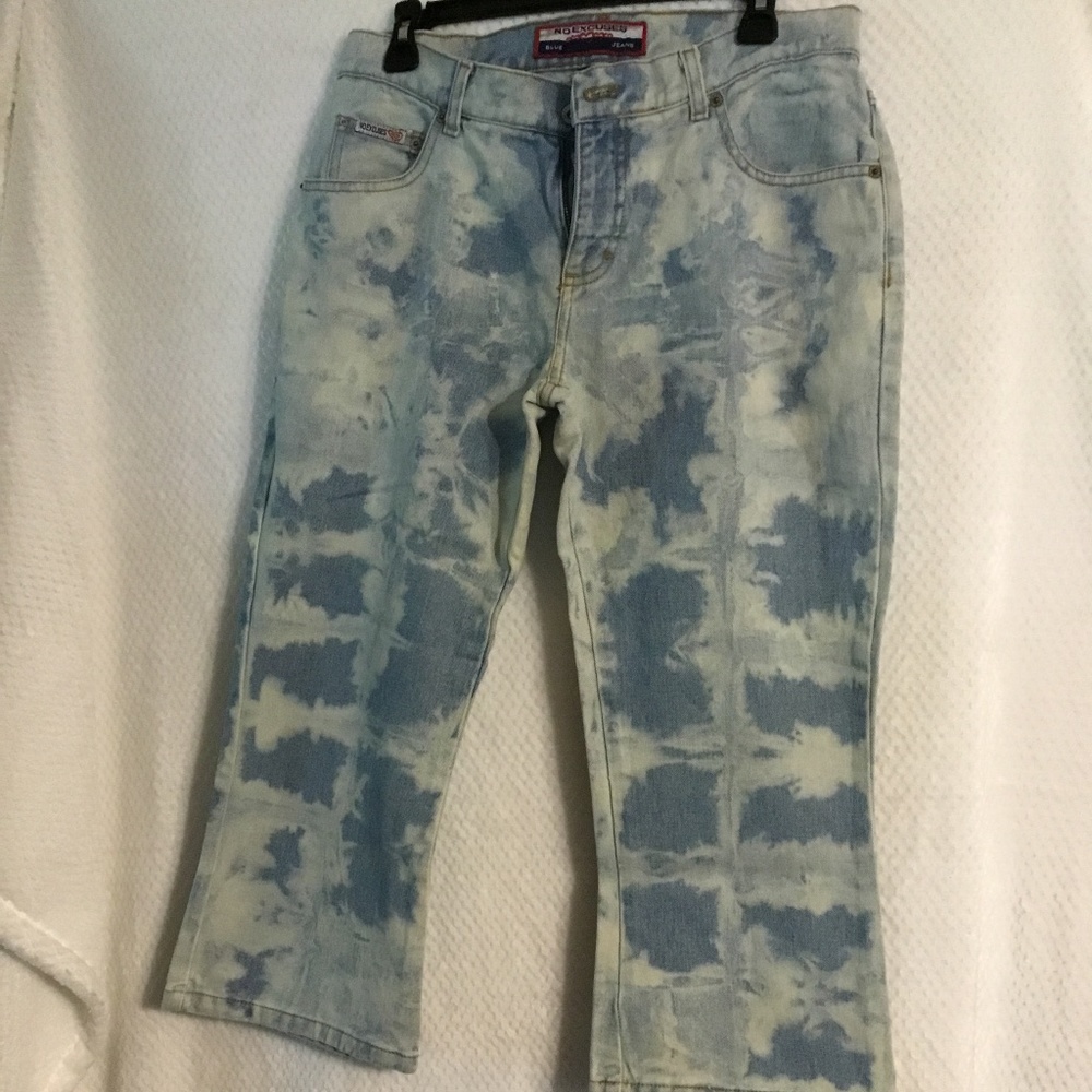 Tie dye effect jeans